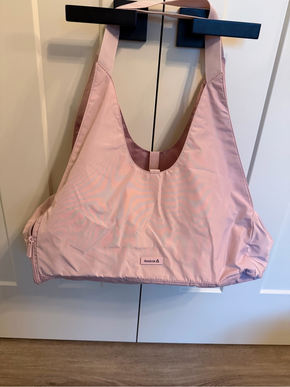 Reebok Light Pink yoga tote with mat carrier